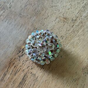 Elegant Crystal Aurora Borealis brooch